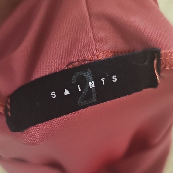 21 SAINTS Double Lined Pink Halter Top - Picture 3 of 3